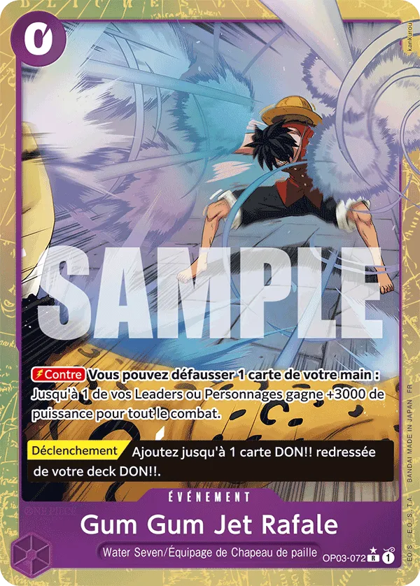 Gum Gum Jet Rafale - Water Seven/Équipage de Chapeau de paille OP03-072 R