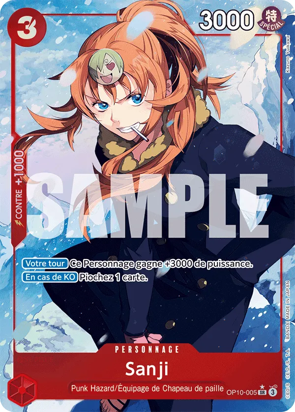 Sanji - Punk Hazard/Équipage de Chapeau de paille OP10-005 SR