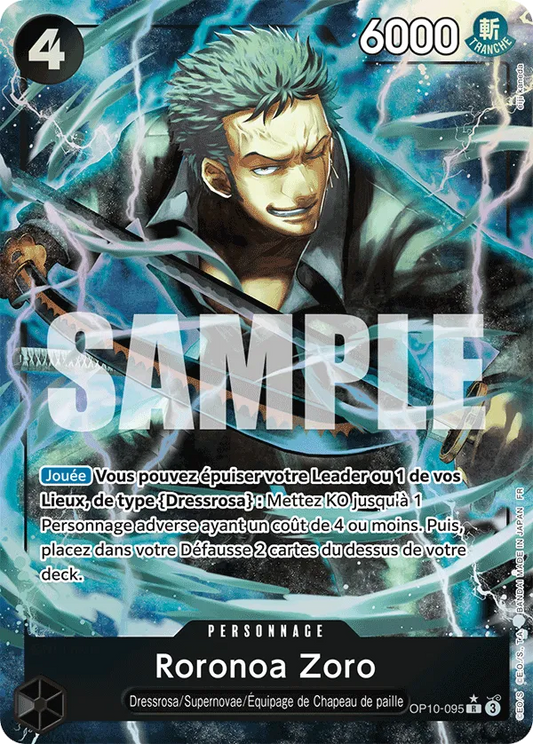 Roronoa Zoro - Dressrosa/Supernovae/Équipage de Chapeau de paille OP10-095 R