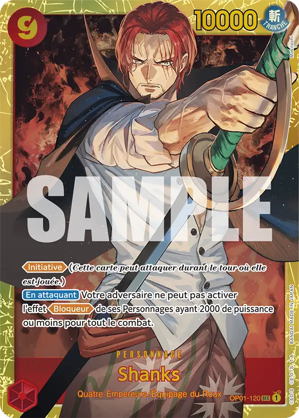 Shanks OP01-120 SEC One Piece TCG Français