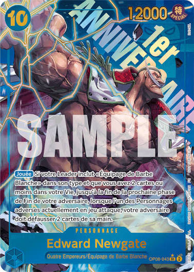 Edward Newgate 1er Anniversaire OP08-043 One Piece TCG Français