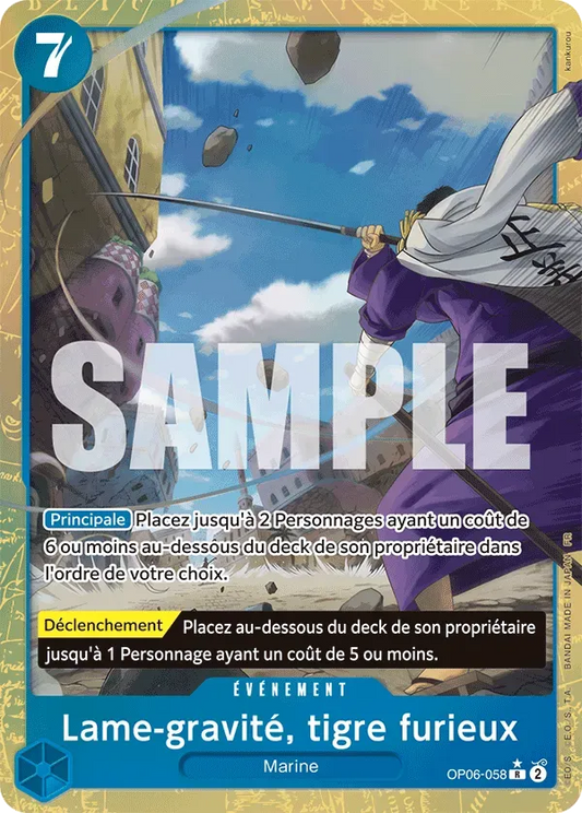 Lame-gravité tigre furieux OP06-058 R One Piece TCG Français